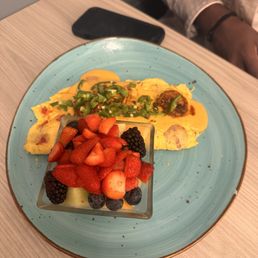 Seafood omelette