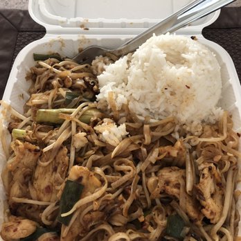 On Rice - Burnt Chicken Phad Thai - Thai Near Me - Bellingham, Washington