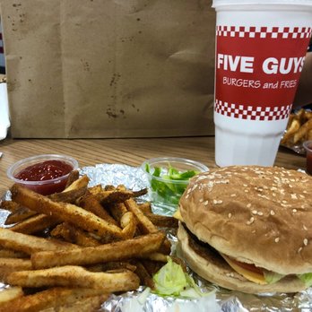 Five Guys - Bacon  cheeseburger with NO bacon - Burgers Near Me - San Jose, California