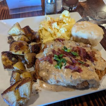 Cora at Roseburg Square - Chicken Fried Steak, and extra biscuit added - Cocktail Bars Near Me - Modesto, California