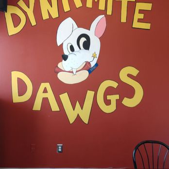 Dynamite Dawgs - a sign for dynamite dawgs - Hot Dogs Near Me - Mentor, Ohio