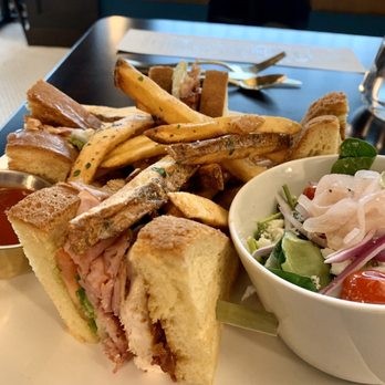 Chamber Modern American Restaurant - The Tulsa Club - MASSIVE! Side salad and side of truffle fries - New American Near Me - Tulsa, Oklahoma