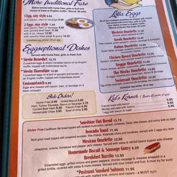 Village Cafe - Breakfast menu 12/2021 - American Near Me - Siesta Key, Florida