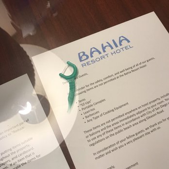 Bahia Resort Hotel - Someone else toothpick - San Diego, CA