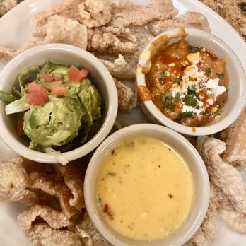 Abuelo's Mexican Restaurant - Abuelo's Dip Sampler- with chicharrones $10 - Mexican Near Me - Abilene, Texas