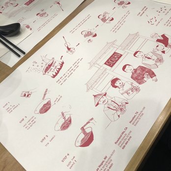 MIAN - Place mats with instructions on how to eat the noodles - Szechuan Near Me - Rowland Heights, California MIAN - Place mats with instructions on how to eat the noodles - Szechuan Near Me - Rowland Heights, California