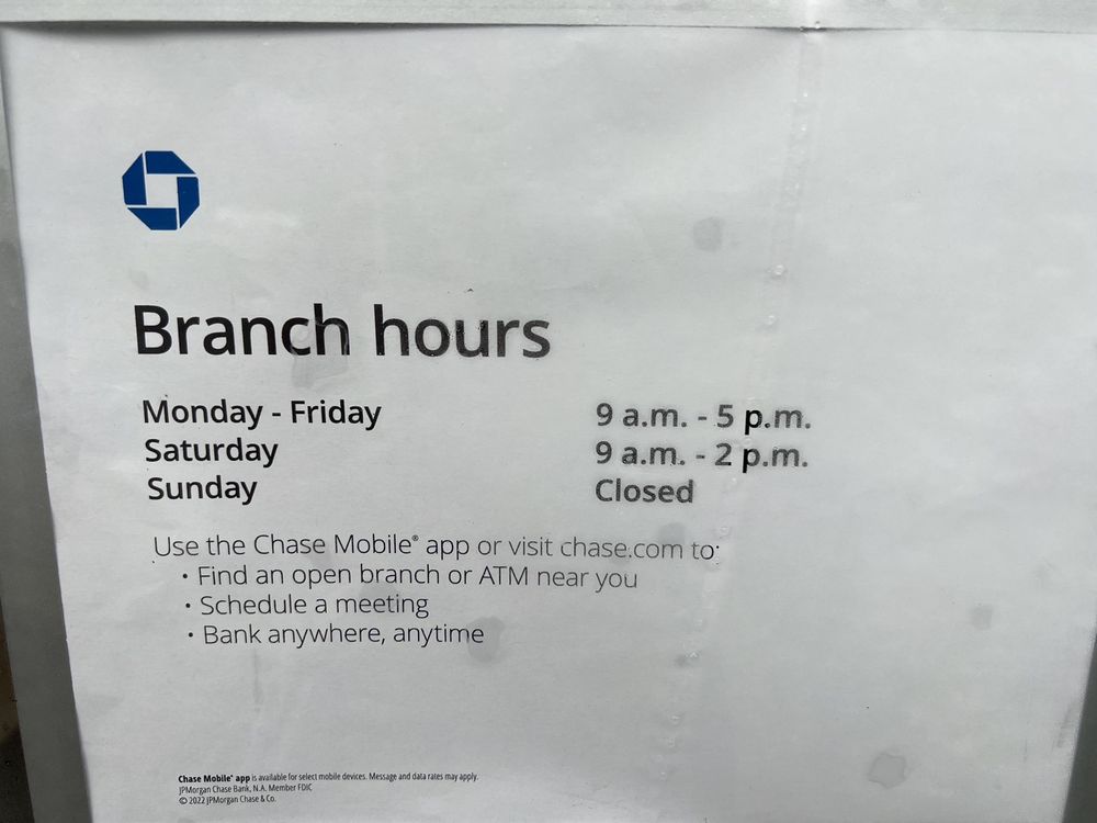 CHASE BANK Updated July 2024 555 N Franklin Tpke, Ramsey, New