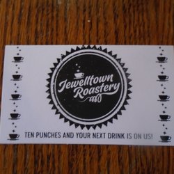 Jewelltown Roastery - Punch card for regular customers.
