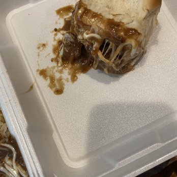 Wriggley's Pub - Dinner roll with gravy & cheese all over couldn't eat this meal it was horrible just to look at it. Will never patronize this place again. - Pubs Near Me - Georgetown, Texas Wriggley's Pub - Dinner roll with gravy & cheese all over couldn't eat this meal it was horrible just to look at it. Will never patronize this place again. - Pubs Near Me - Georgetown, Texas