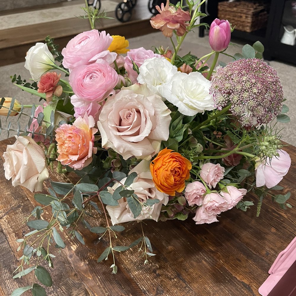 French Buckets - My mom's birthday arrangement from French Buckets - beautiful, elegant, and so fresh! Thank you! - Florists Near Me - Newport Beach, California
