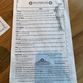 Settebello Pizzeria Napoletana - Menu - Pizza Near Me - Oxnard, California