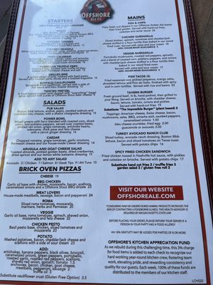 Menu photo 8 Offshore Ale Oak Bluffs, MA