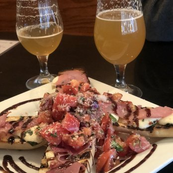 Robin Hood Brewing - Bruschetta Pomodoro with added prosciutto and balsamic glaze. - Pizza Near Me - Bellefonte, Pennsylvania