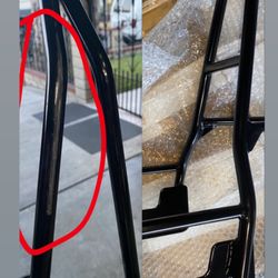 Triple A Coating - Huge scratch on the sissy bar. Amazing job after powder coated. Looks like new