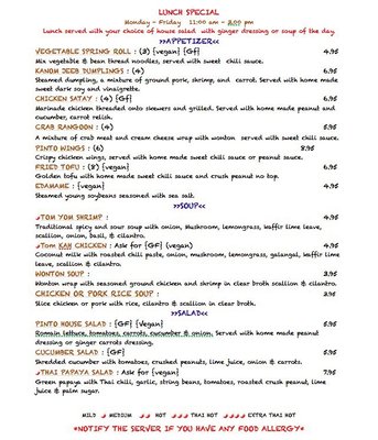 Menu photo 5 Pinto Thong Thai Cuisine Deptford, NJ