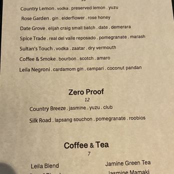 Leila - Menu - Italian Near Me - Honolulu, Hawaii