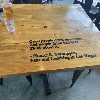 Fiction Beer Company - Inside table - Breweries Near Me - Denver, Colorado Fiction Beer Company - Inside table - Breweries Near Me - Denver, Colorado