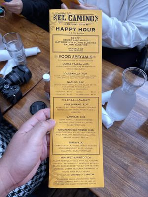 Menu photo 3 El Camino Seattle, WA