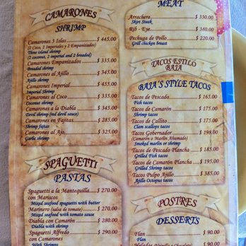 Mariscos las Tres Islas - Menu (July 2023) - Mexican Near Me - Cabo San Lucas, MEX