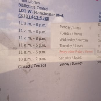 Inglewood Public Library - Hours 2014 march - Libraries Near Me - Inglewood, California Inglewood Public Library - Hours 2014 march - Libraries Near Me - Inglewood, California