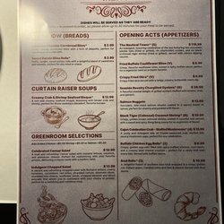 Revel Supper Club - Menu 4.20.2025