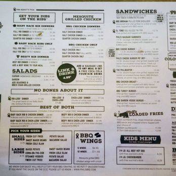 Phil's BBQ - No brisket or St. Louis style ribs on this menu, limited sides choices compared to other BBQ chains.  So we left. - Barbeque Near Me - Temecula, California