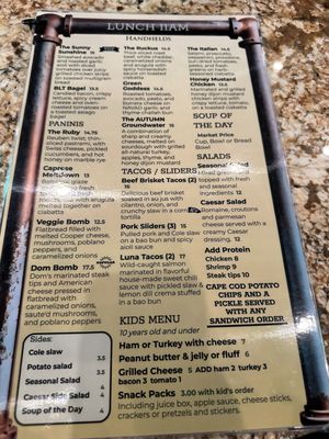 Menu photo 2 Groundwater Cafe Scituate, RI