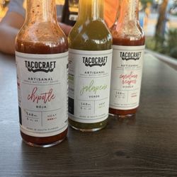 Amazing hot sauces.