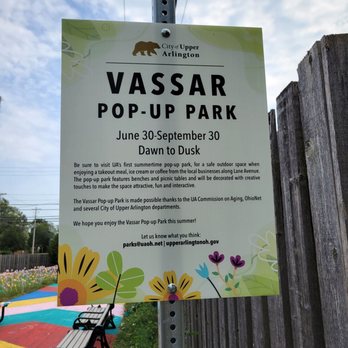 Vassar Pop-Up Park - Signage - Parks Near Me - Upper Arlington, Ohio Vassar Pop-Up Park - Signage - Parks Near Me - Upper Arlington, Ohio