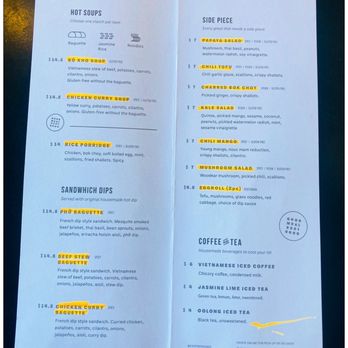 East Borough - Menu. - Vietnamese Near Me - Costa Mesa, California