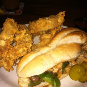 Fallon's Bar & Grill - Chicken Philly with onion rings! - American Near Me - Olivette, Missouri Fallon's Bar & Grill - Chicken Philly with onion rings! - American Near Me - Olivette, Missouri