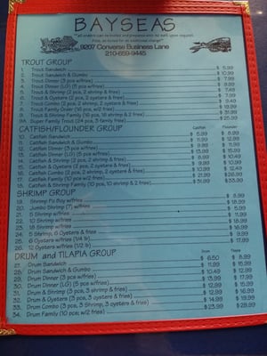 Menu photo 8 Bayseas Restaurant Universal City, TX Menu photo 8 Bayseas Restaurant Universal City, TX