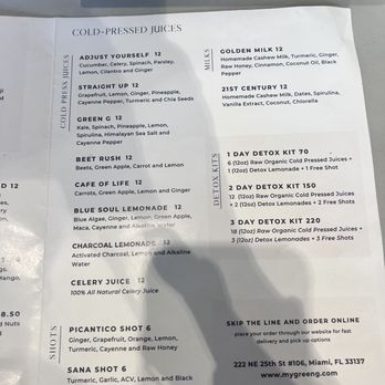 Green G - Juices Menu - Juice Bars & Smoothies Near Me - Miami, Florida Green G - Juices Menu - Juice Bars & Smoothies Near Me - Miami, Florida