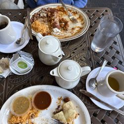 Azteca Mexican Grill - Remains of an excellent meal: enchiladas and tamales