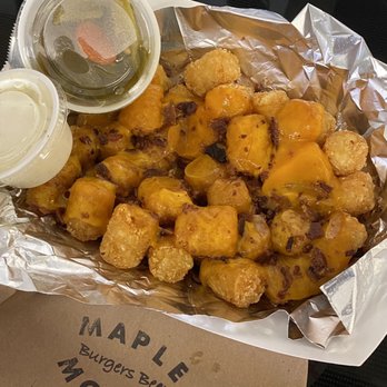 Maple and Motor - Cheese Tater Tots with Bacon and Jalapenos - Burgers Near Me - Dallas, Texas