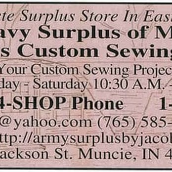 Muncie Army Navy Store - Our Current AT&T Business White pages Phone Book AD - Sewing & Alterations Near Me - Muncie, Indiana Muncie Army Navy Store - Our Current AT&T Business White pages Phone Book AD - Sewing & Alterations Near Me - Muncie, Indiana