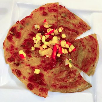 Vegan Ginger Root - The mango pieces on the Scallion Pancake gave it a nice flavor - Vegan Near Me - New York, New York