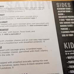 Rockin K's - Breakfast Menu