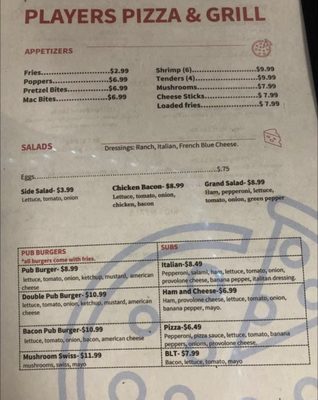 Menu photo 3 Players Pizza & Grill Newark, OH