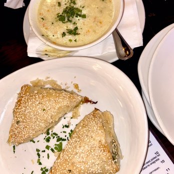 Olive Pit Grill - Brea - spanakopita + lemon soup - Greek Near Me - Brea, California Olive Pit Grill - Brea - spanakopita + lemon soup - Greek Near Me - Brea, California