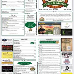 Jenkins Grille & Market - Menu