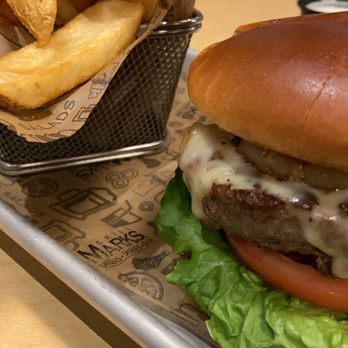 Grill Marks - Hawaiian punch burger with thick fries - Burgers Near Me - Greenville, South Carolina Grill Marks - Hawaiian punch burger with thick fries - Burgers Near Me - Greenville, South Carolina