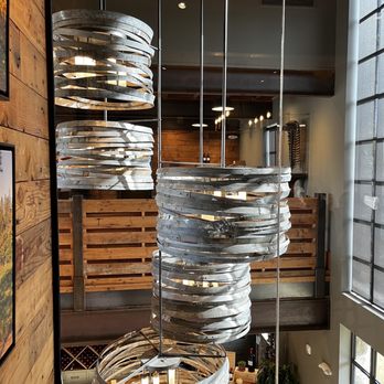 Davies Vineyards - a view of the dining room from the second floor - Wine Tasting Room Near Me - Saint Helena, California