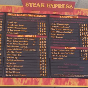 Texas Steak Express - San Angelo - TSE Menu Board - - Steakhouses Near Me - San Angelo, Texas Texas Steak Express - San Angelo - TSE Menu Board - - Steakhouses Near Me - San Angelo, Texas