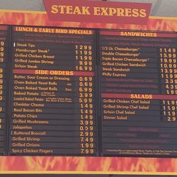 Texas Steak Express - San Angelo - TSE Menu Board -