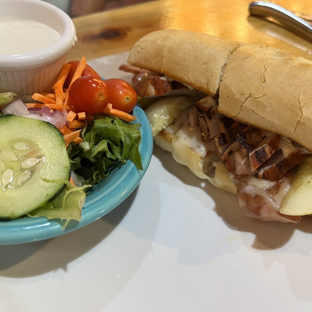 Blue Window Bistro - Cuban sandwich w side salad - New American Near Me - Los Alamos, New Mexico Blue Window Bistro - Cuban sandwich w side salad - New American Near Me - Los Alamos, New Mexico