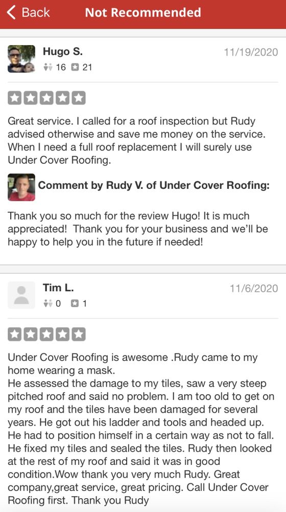 Slide of Under Cover Roofing