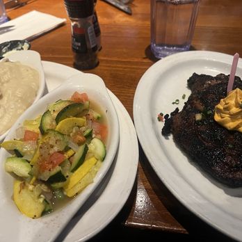 Two Rivers Steak & Fish House - My meal with sides. Coffee, rubber pie, garlic, mashed potatoes, and squash, medley. They give you great portions. - Steakhouses Near Me - Pasadena, Maryland Two Rivers Steak & Fish House - My meal with sides. Coffee, rubber pie, garlic, mashed potatoes, and squash, medley. They give you great portions. - Steakhouses Near Me - Pasadena, Maryland
