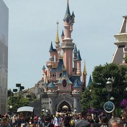 Cinderella's castle against the French sky
