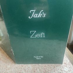 Jak's Mayfair - Menu